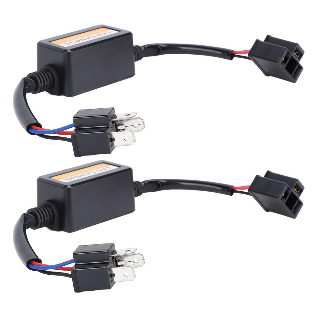 2ks H4 LED CANbus dekodér DC 9 až 16V Plug and Play Anti blikající LED dekodér s odporem světlometů