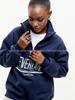 Stylish European & American Thickened Half-Zip Lapel Hoodie for Autumn & Winter - Comfy Hip Hop Look for Commuting
