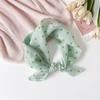 Fresh and Sweet Polka Dot Small Square Scarf Women's Organza Silk Scarf Korean Version Versatile Age-reducing Scarf Headband Headscarf Decoration