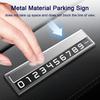 Placa de estacionamento temporária de metal do carro número magnético fluorescente verde adesivo placa de estacionamento automático escondido cartão de estacionamento temporário