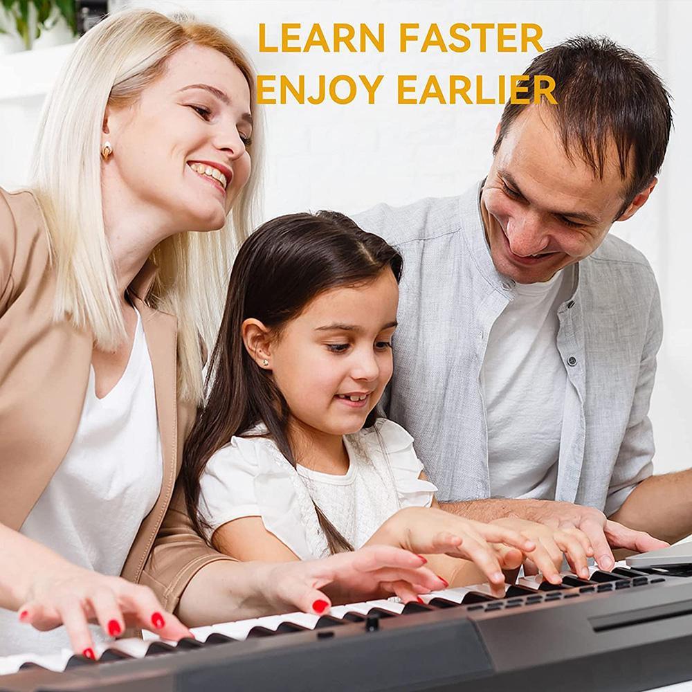88 Key Full Size Piano Notes Guide Strip for Beginner Silicone Removable Reusable Piano Keyboard Note Labels No Sticky for Practices Learning MYY