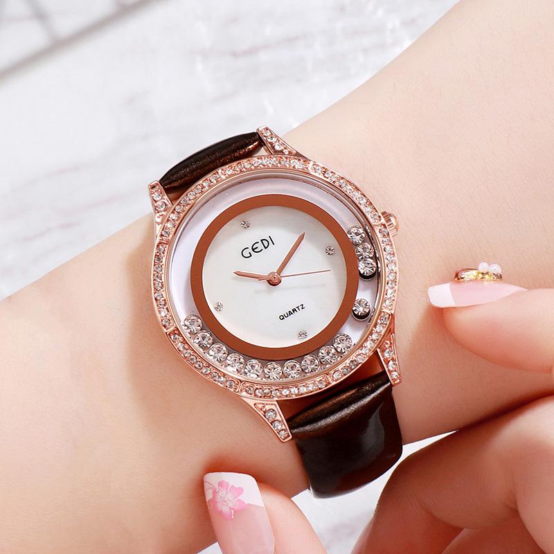 Orologio da Donna Lusso Doppio Diamante Quadrante Semplice Cinturino Studente Casual Classico Versatile