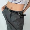 PU Leather Waist Belt with Pin Buckle Harajuku Rivet Waist Belt Woman Girls Jeans Dresses Skirt Coat Thin Waistband