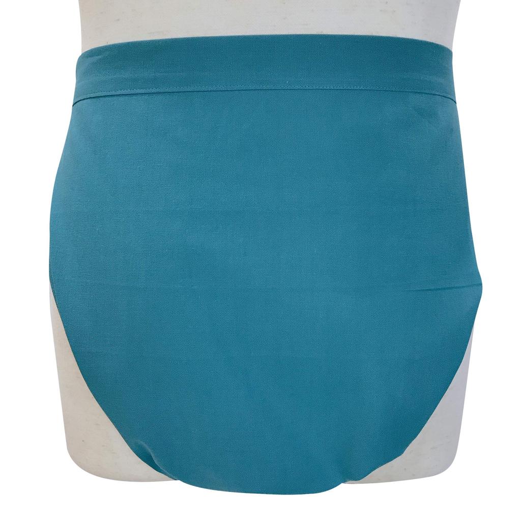 Edoten Men's Etchu Fundoshi (Loincloths) - Nashien-dyed, 100% Cotton, Made In Japan, One Size Fits All, Set of 3, Asagi-iro Plain (Turquoise)