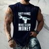 Men Sleeveless Muscle Tank Top Casual Loose Fit Workout Shirt Labor Day Graphic Print Comfortable Lightweight Fabric
