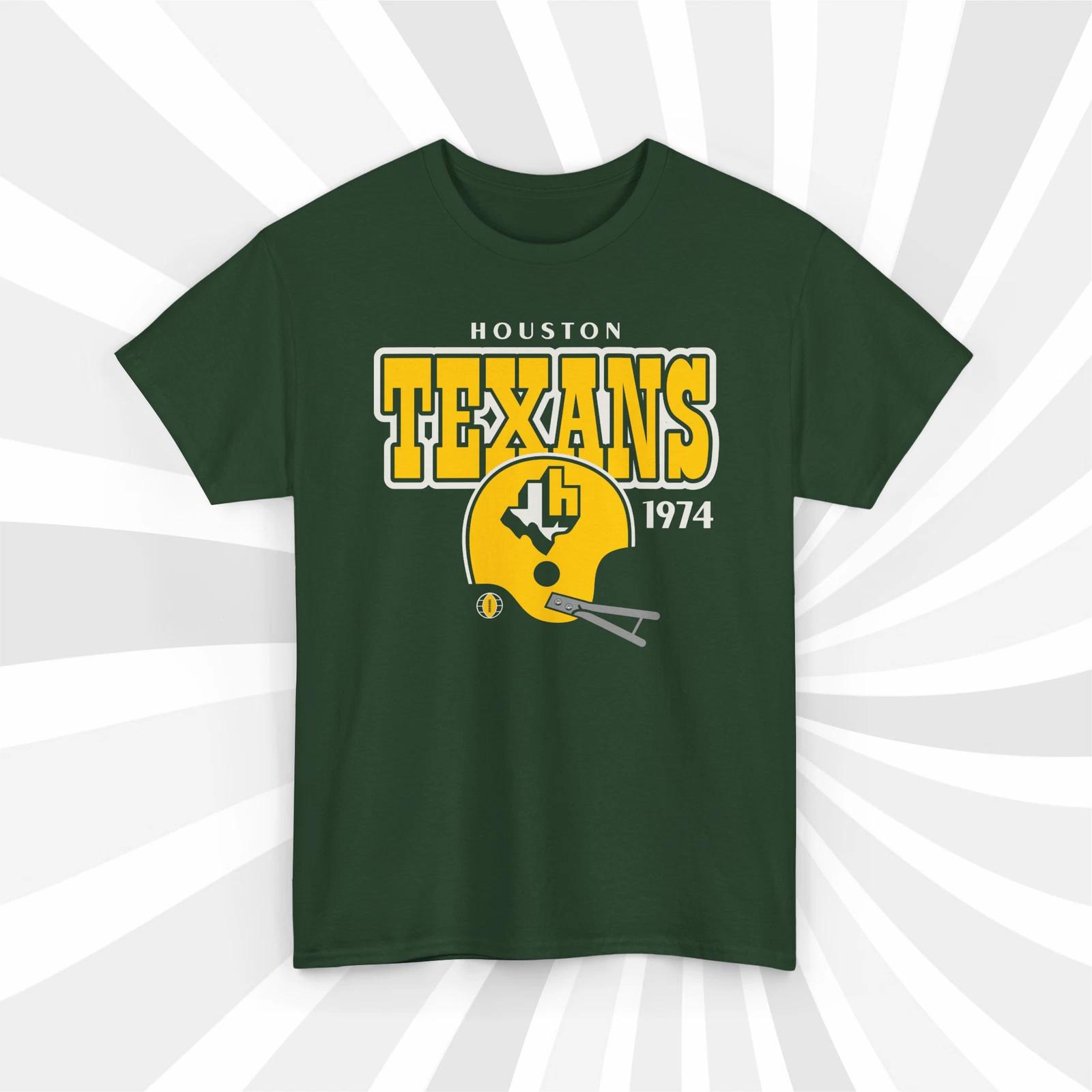 Houston Texans 1974 WFL Vintage Football Helmet T shirt L
