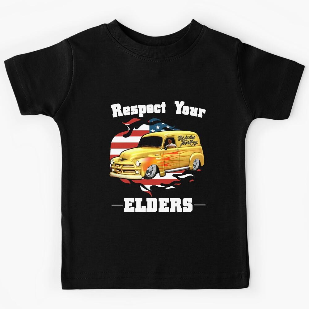 Funny Car Guy - Respect Your Elders Classic Panel Truck Kids T-Shirt 140