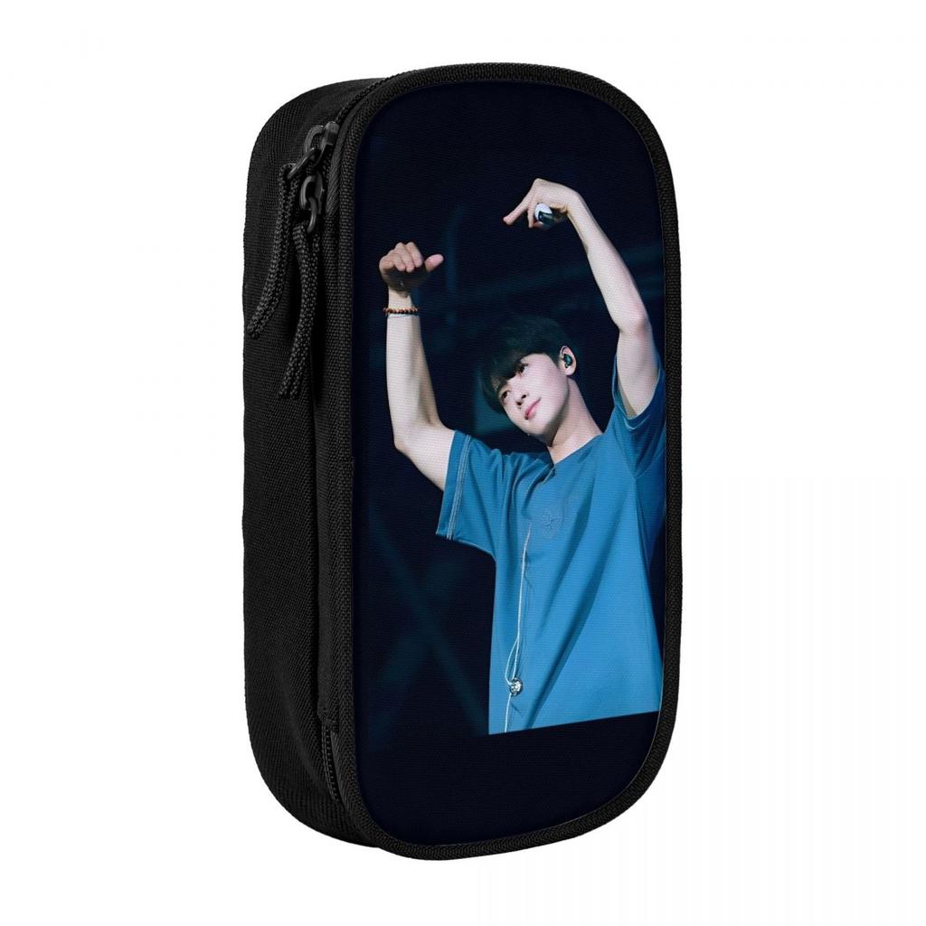 I Love Cha Eun Woo Pencil Case Creative Pen Box Bags Girls Boys Large Storage School Supplies Gifts Pencilcases