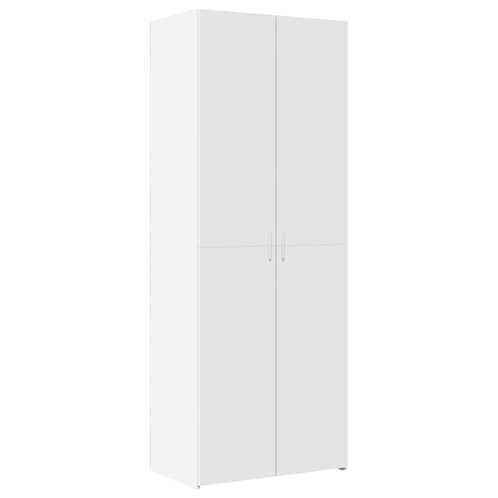 Vidaxl Tall Cabinet, White, 70X42.5X185 Cm, Wood-Based Material