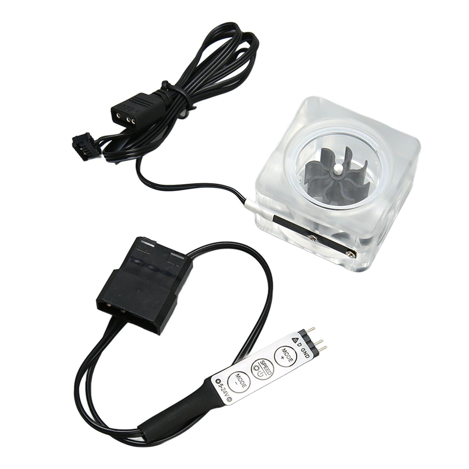 Индикатор расходомера воды для ПК 8 лопастей 3 способа Ручное дистанционное управление Черный Резьба G1/4 Скорость вращения Водяное охлаждение