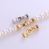 2pcs DIY Jewelry Making 18K Gold Plated Pearl Necklace Connector Fastener Handmade Necklace Bracelet Accessories Supplies
