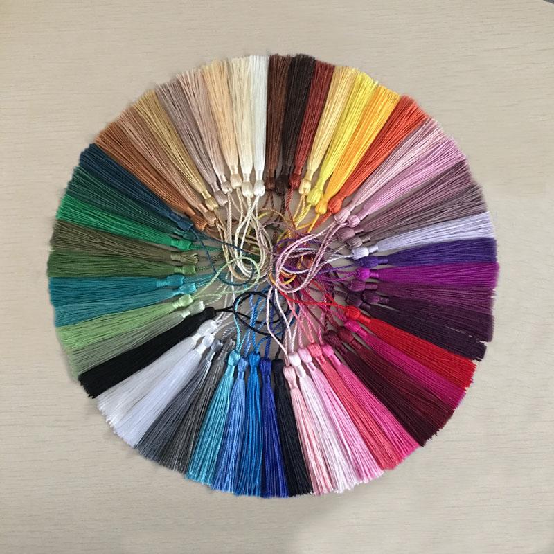 

100pcs/Pack Polyester Silk Tassel Fringe 13cm Cotton Tassels Trim For Sewing Curtains Accessories DIY Wedding Decoration