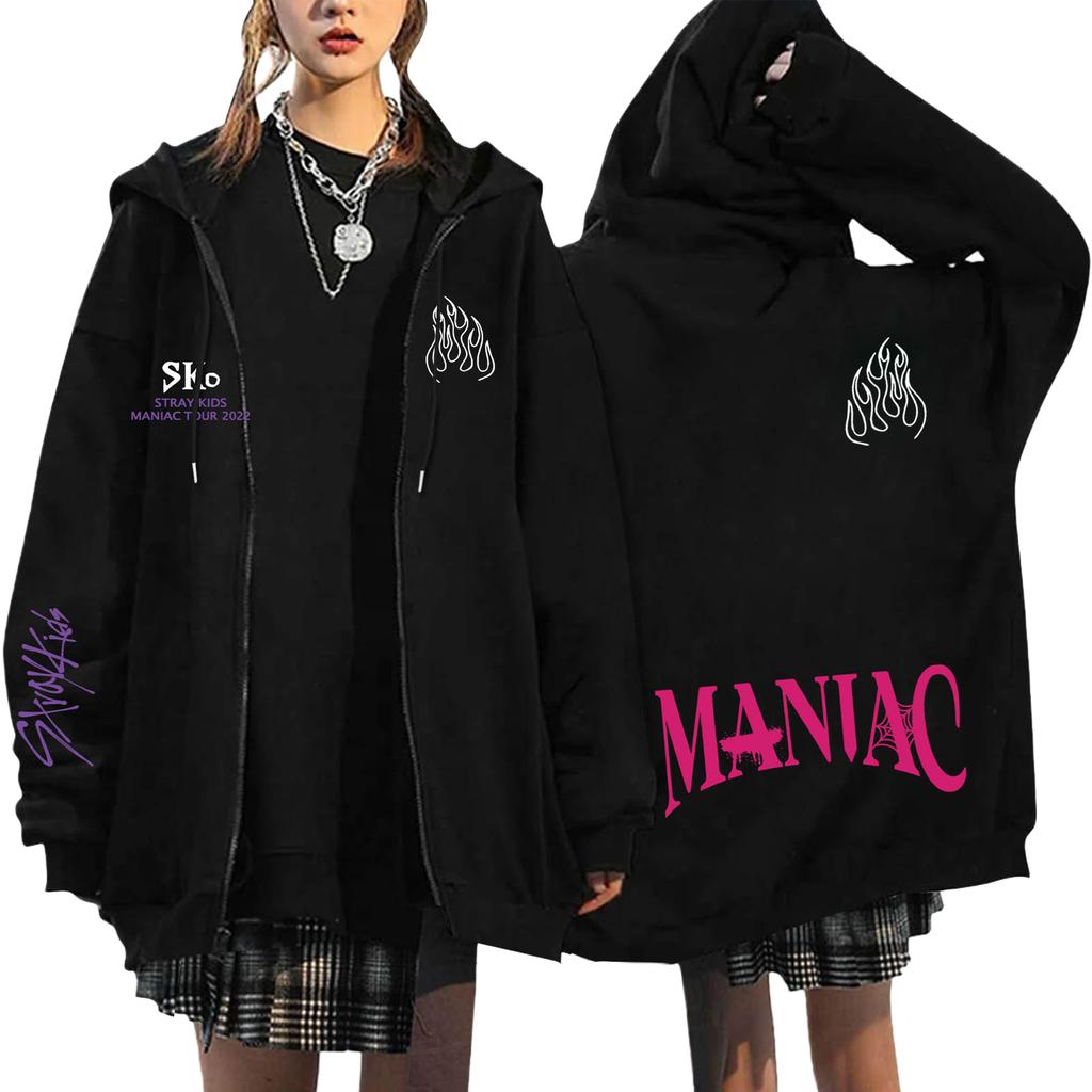 Women's Zip Up Hoodies Teen Girls Letter Printing Sweatshirt Clothing Casual Drawstring Jacket With Pockets