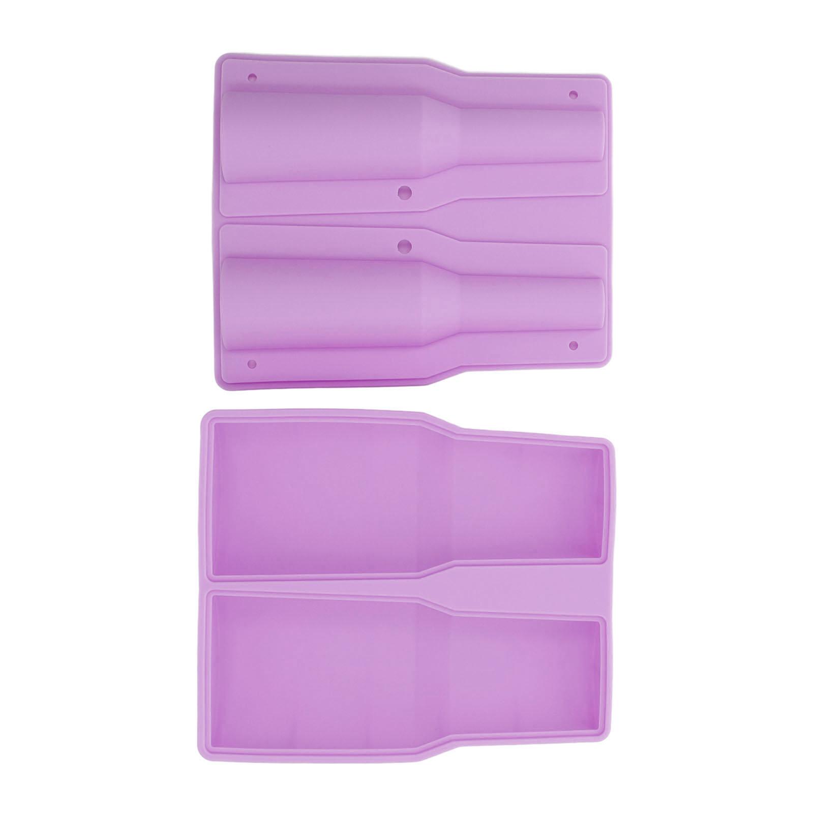 IJsklontjesbak Beker Vormige Tumbler Ijsvorm Siliconen Ijsvorm met Deksel voor 30‑40oz Beker Tumbler Zwart L(for 6.5-9kg) paars