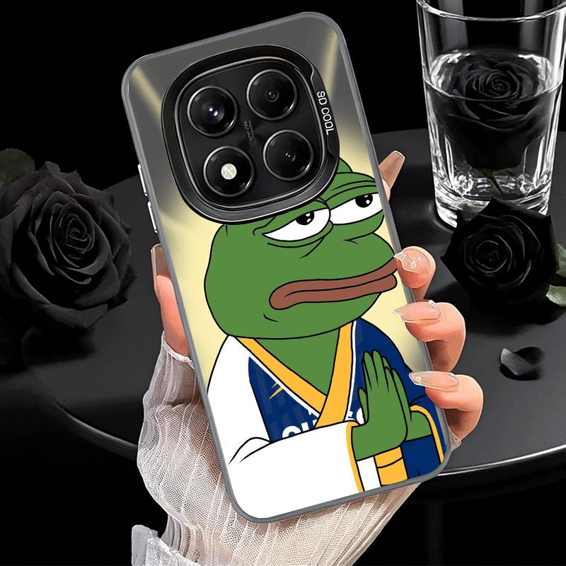 Funny Sad Forg P-Pepe Meme Soft Phone Case for Xiaomi Redmi Note 13 14 15 Pro Plus 12S 12 11S 11 11T 10S 10 Shockproof Cover Bac