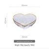 ZISIZ Gold Rim Heart-shaped Glass Salad & Dessert Bowls, Large (Set of 2)