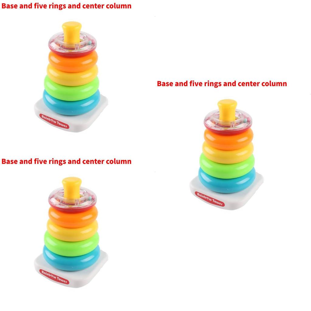 New Classic Baby Toy Set Ring Tower With Wobbly Function Stacking Fun Plastic/plastic 21.5*12.5*13.5