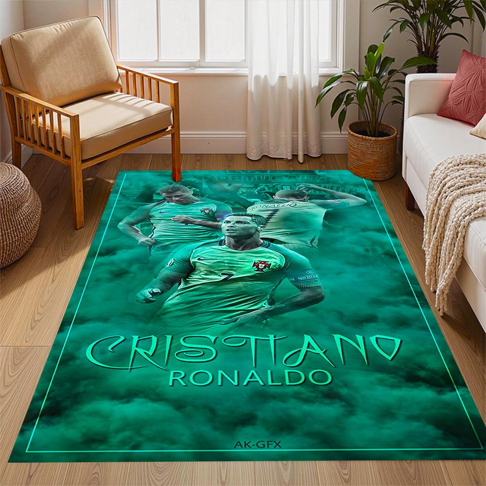 Football Players Action Carpet Suitable for Decorate Room Game Room Study Room Entryway Antislip Carpet Decorate Offices Spiritual Gift