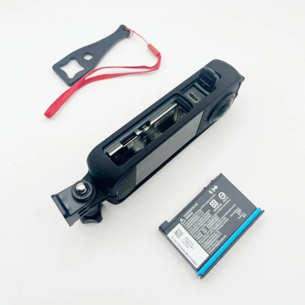Protective Frame Cage for Insta360 X4 Plastic Mount with 1/4" Thread Adapter & Screw Vlog Housing Case for X4 Camera Accessories