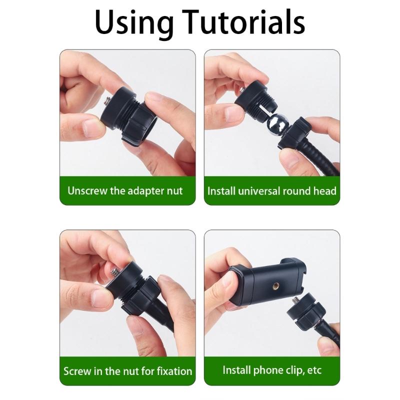 Univerzální držák s 17mm kuličkou na 3/8" šroub Tripodový adaptér pro fotoaparáty a držáky telefonů