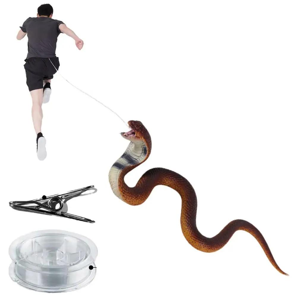 

Шутка со змеей с зажимом для веревки, Реалистичная шутка со змеей в гольфе с зажимом для веревки, Шутка со змеей на веревке, игрушка для бесконечного смеха E