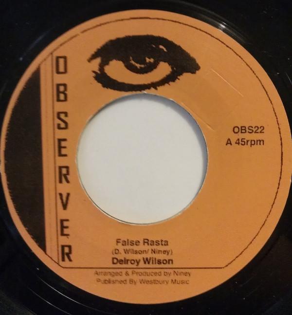 

7inch Record DELROY WILSON False Rasta Halfway Up The Stairs OBS22 Observer 2012 UK Reggae Ska Dub Used