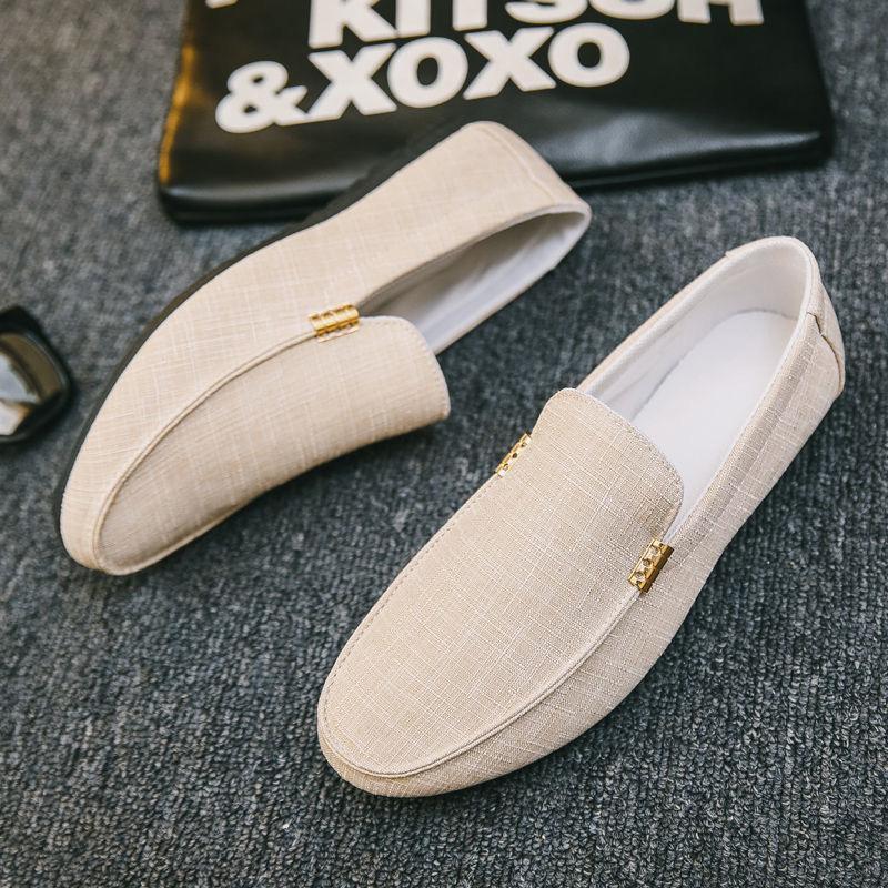 Mocassini da Uomo Classici Scarpe da Ufficio Business Scarpe in Tela Traspiranti Scarpe Casual da Guida Mocassini Ballerine Taglia Grande 48