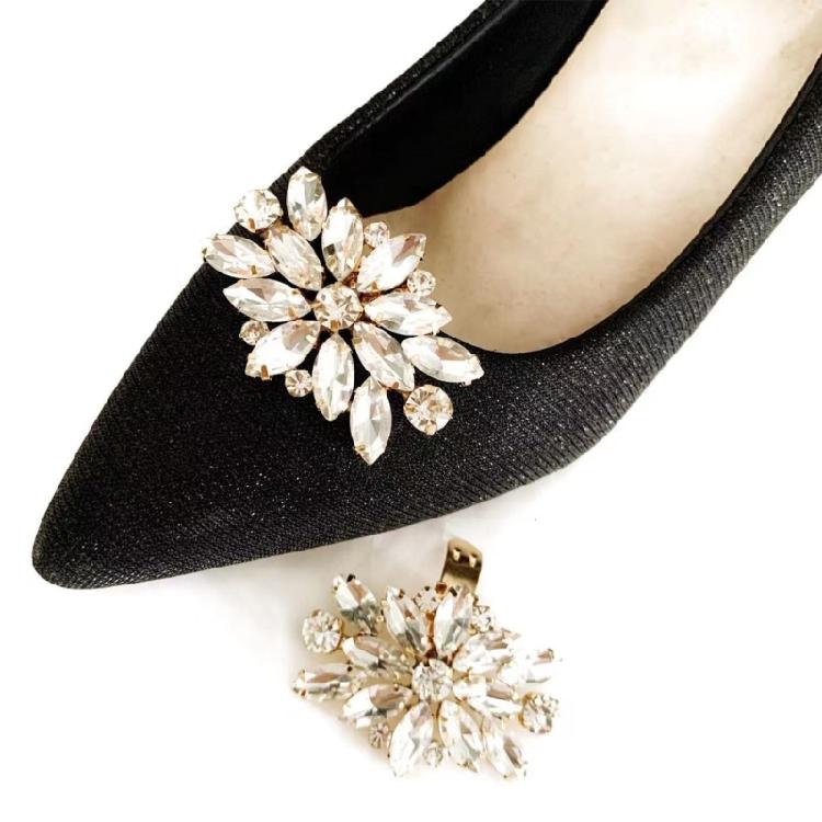 Shoe Clips Charms for Women Detachable Rhinestones Crystal Shoe Buckles Bridal Wedding Prom Party High Heel Decoration