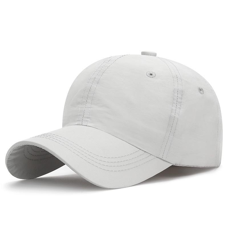 

New Solid Quick Drying Summer Cap Women Ponytail Baseball Cap Fashion Hats Men Baseball Cap Outdoor Simple Visor Casual Cap світло-сірого кольору