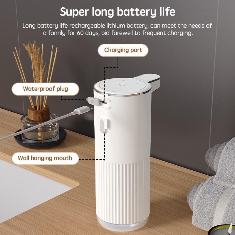 360ML Wall-Mounted Automatic Induction Smart Sense Soap Dispenser IPX5 Waterproof Touchless Hand Sanitizer Pump Washing Machine