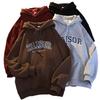 Boys' Hooded Velvet-Lined Sweatshirt - Autumn/Winter Loose Fit, Trendy Lazy Style Sports Jacket
