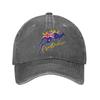 Australia Kangaroo Southern Cross Unstructured Baseball Caps Soft Gift Distressed Washed Aussie Flag Sun Cap Adjustable Hats