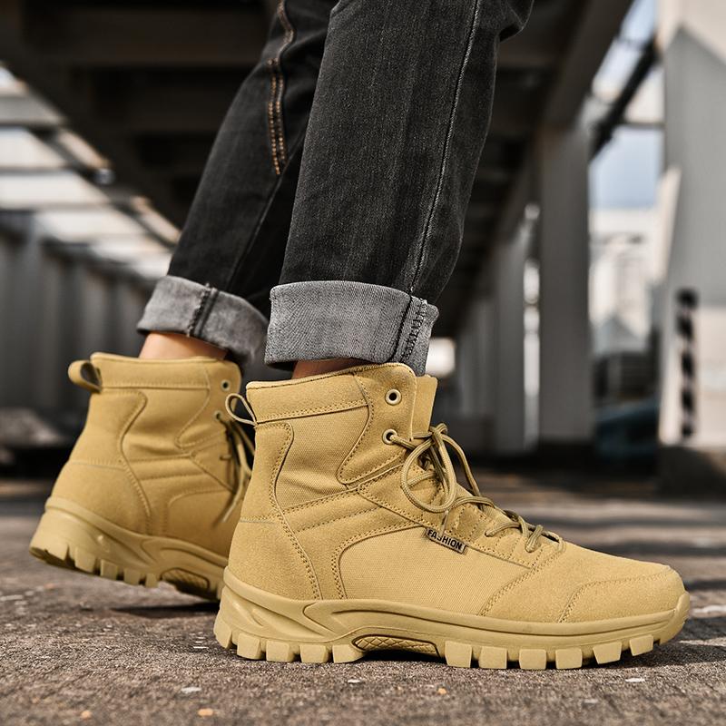 Plus Size Men Boots Outdoor Desert Boots Hiking Boots Ankle Shoes For Men Work Safty Shoes