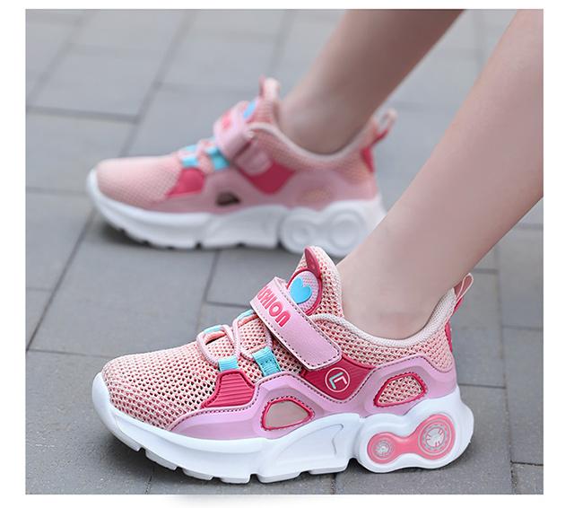 Girls Single Net Casual Shoes Hollow Sports Shoes Newestkid'S Lightweight Shoe Children'S Breathable Outdoor Running Shoes