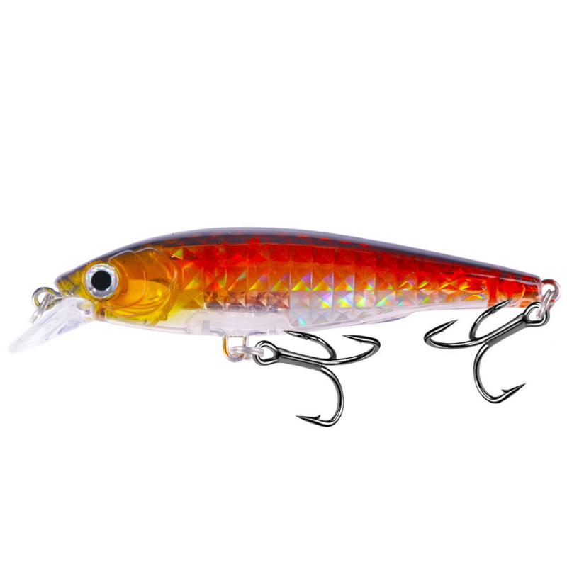 9CM 10G 6No. Hook Minnow Lua Bait Set Floating Water Fake Bait Long Casting Noise Model Wild Fishing Freshwater Red Tail Special
