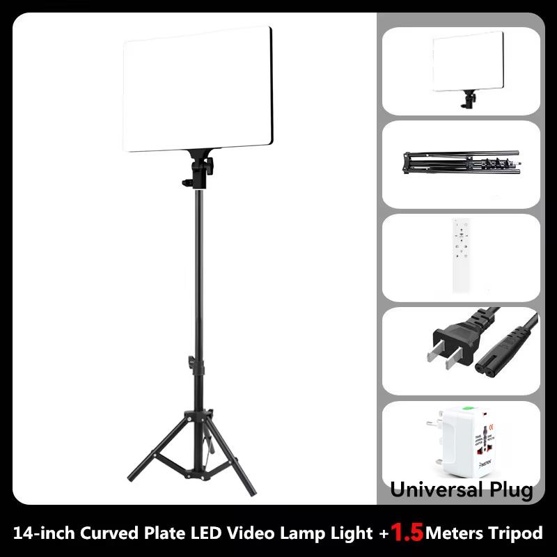 LED Photo Studio Light Video Lighting Portable Video Recording Photography Panel Lamp With Stand for Youbute Game Tiktok Makeup
