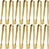 5pcs Golden Mini Serving Tongs - Elegant Stainless Steel Appetizer & Snack Servers for Weddings, Parties, and Charcuterie Trays