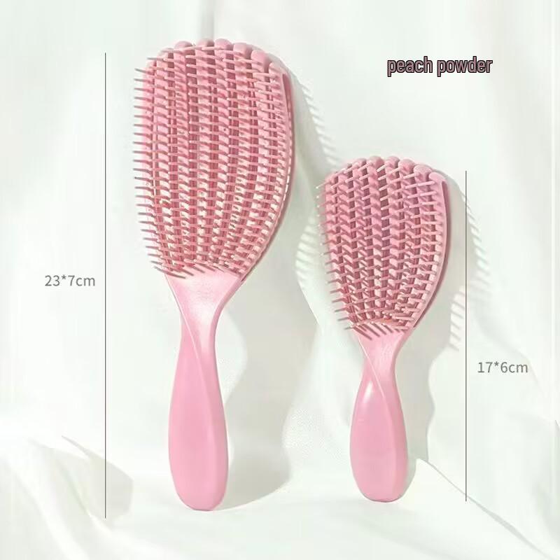 Shell Hollow Fluffy Styling Comb: Anti-Static, Gentle on Hair, Scalp Massaging Rib Comb for Dry & Wet Use.