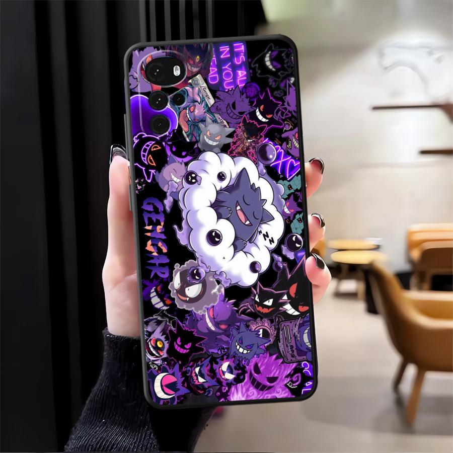 Case for Motorola Moto G52 G22 Edge40 G32 G60s G51 G73 G50 G53 G30 G71 Edge 20 Pro 30 Lite Phone Cover Hot Pokemon Gengar