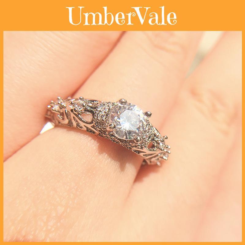 Versatile Fashion Women Luxury Engagement Wedding Rings For Lady Crystal Jewelry Accessories Gifts
