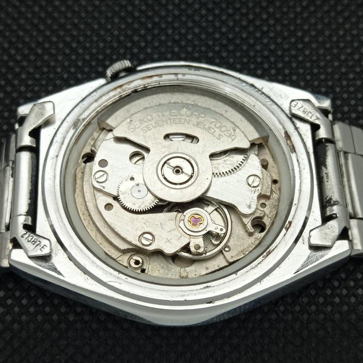 USED VINTAGE SEIKO 5 AUTOMATIC 7009A JAPAN MENS D/D BLACK WATCH 621c-a415321-2 SKU621c-a415321