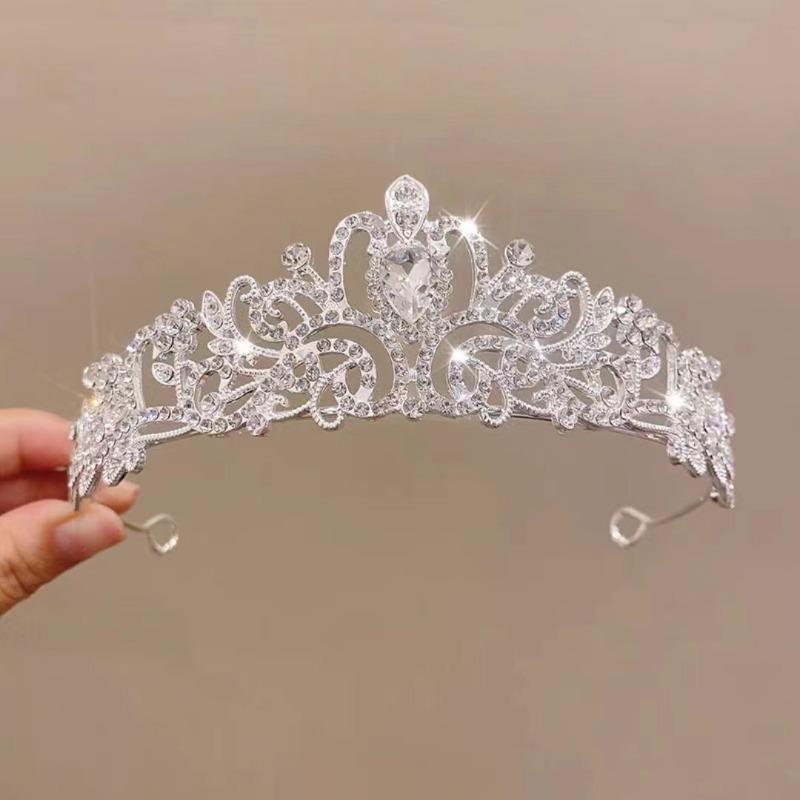 Birthday Crown Headwear Princess High-end Crown Girls Hairpin Headband Children Little Girl Headband Bridal Hair Accessories