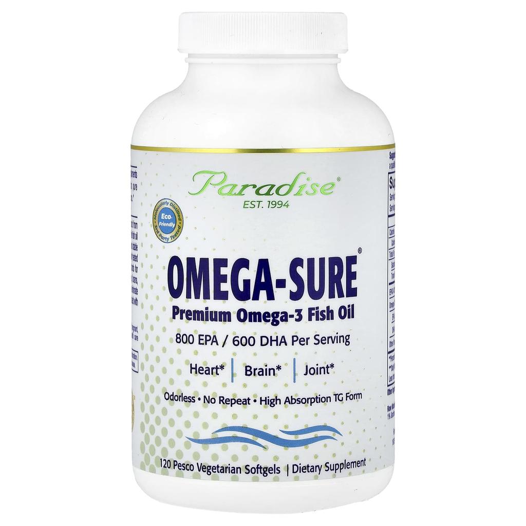 Omega-Sure®, Premium Omega-3 Fish Oil, 120 Veggie Softgels