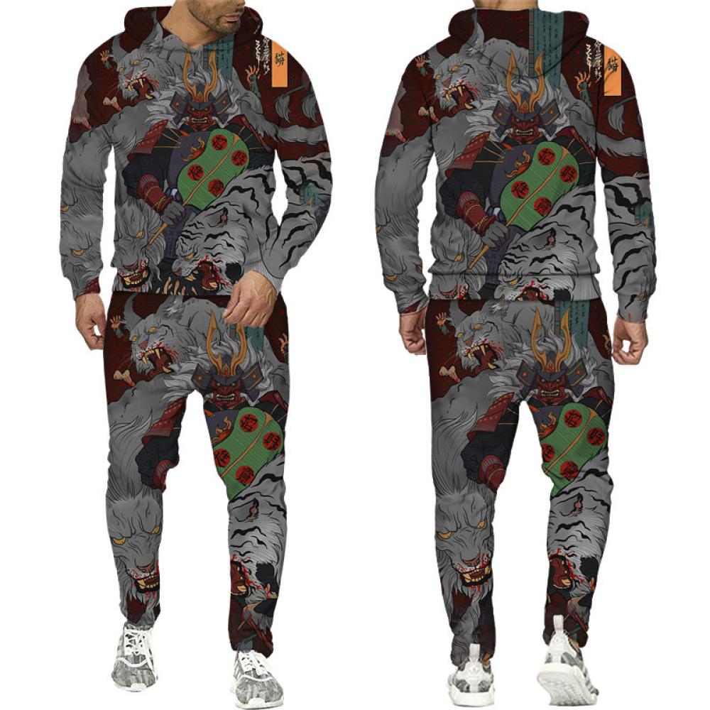 

Винтажный мужской спортивный костюм с 3D принтом в восточном стиле, толстовка с капюшоном/толстовка на молнии/костюм в стиле хип-хоп, мужская уличная одежда 6XL