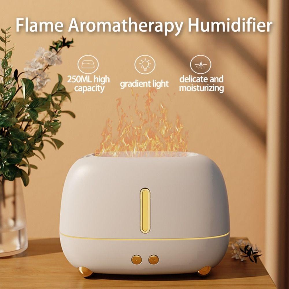 7 Colors Light Flame Aromatherapy Diffuser USB Flame Humidifier Aroma Diffuser  Office