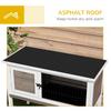Wooden Guinea Pig Hutch, Small Animal Cage with Slide-out Tray, Openable Asphalt Roof, 84 x 43 x 70cm, Brown