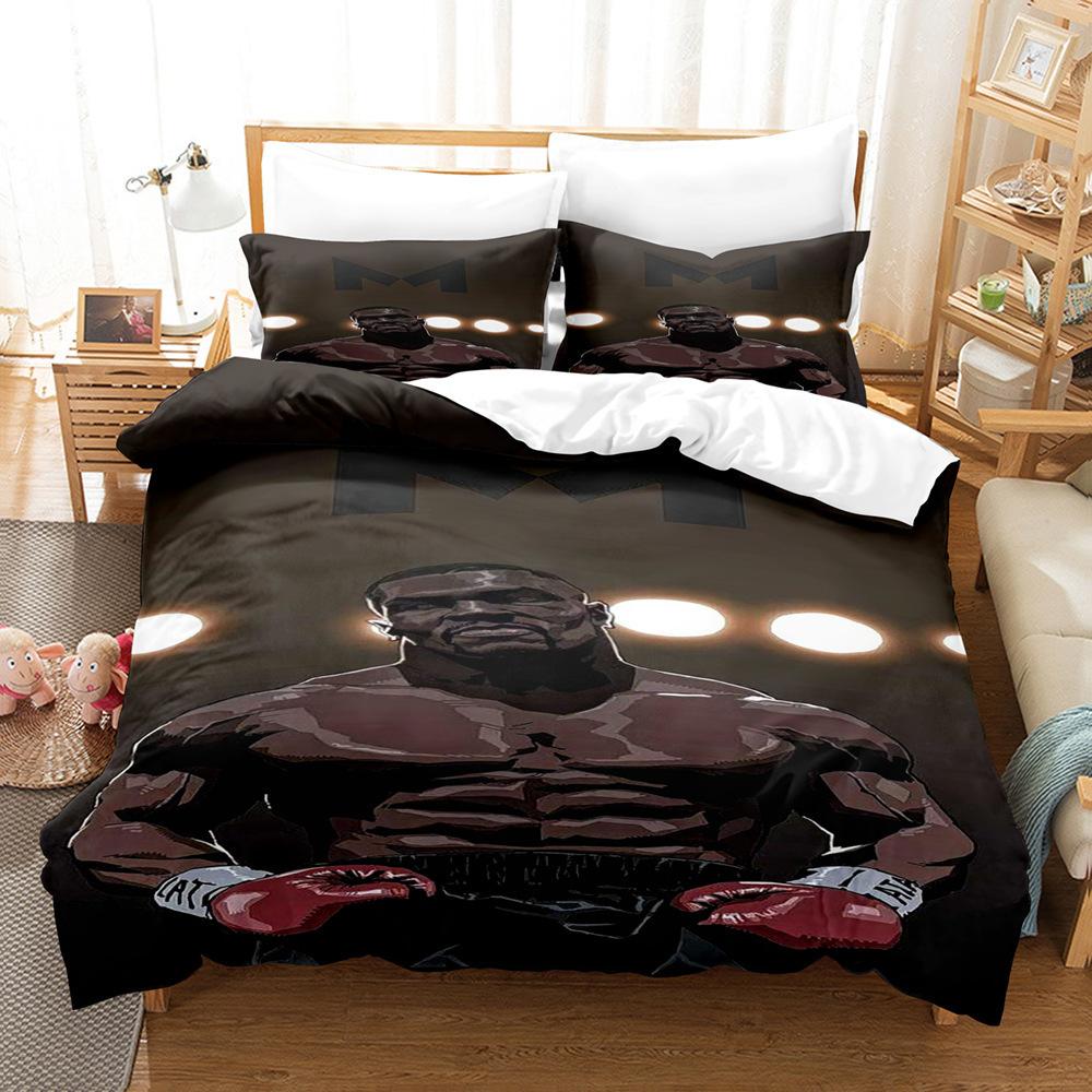

Bedding Three-Piece Set 3D Digital Printing Boxing Tyson Bed Sheet Quilt Cover Four-Piece Set 90*190