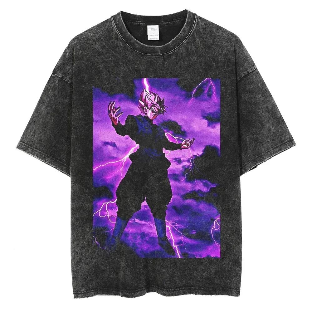 Dragon Ball Super Broly Vintage Washed Anime Print Oversized T-Shirt | Unisex Streetwear Top