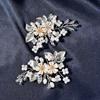 2PCS Crystal Shoe Clips Wedding Bridal Shoe Buckles Rhinestones Shoe Flowers for Party Decoration Wedding Craft Acces