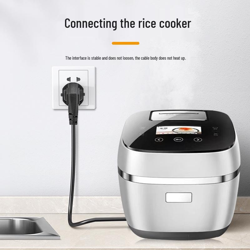 Cloverleaf Universal AC Power Cord for Rice Cooker, Printer, Host - 3C Certified